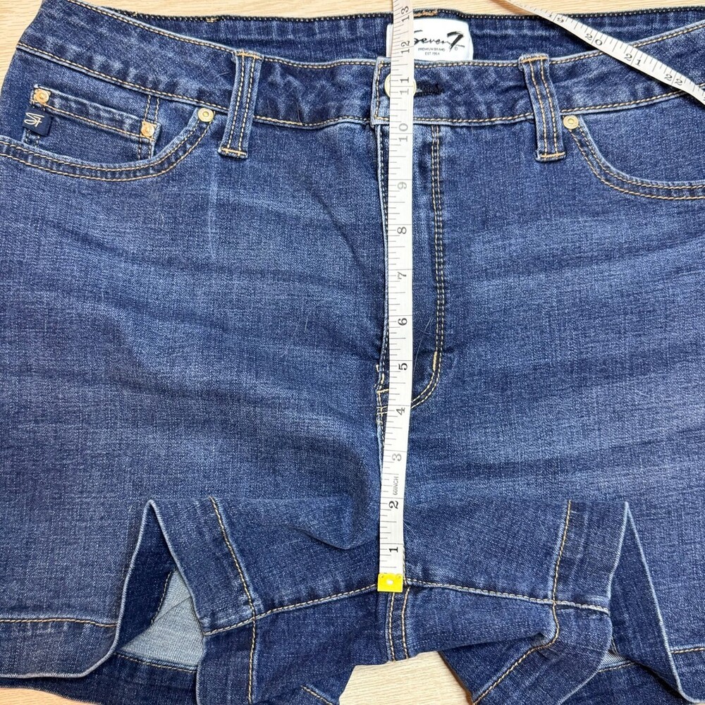 Seven 7 Jean Shorts Women's Size 12 High Rise Weekend Short - Picture 6 of 8